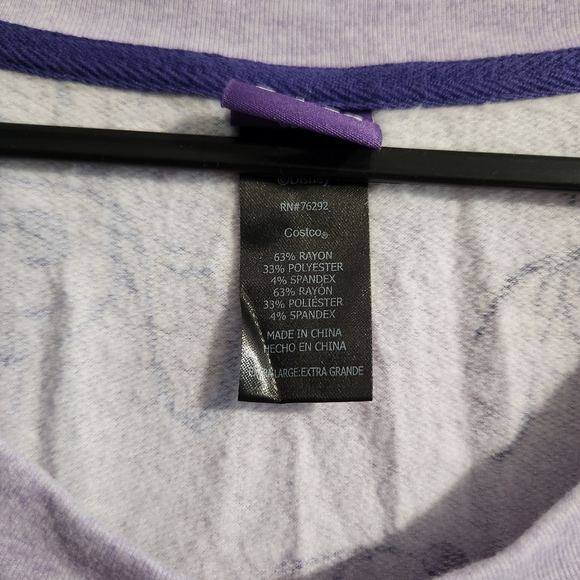 Disney Stitch Women’s Long-sleeve Pajama Set Purple size XL - Picture 4 of 5